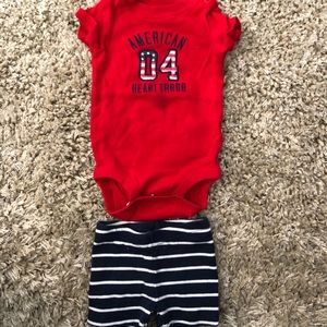 TWO SETS: shorts & shirt | short and onesie